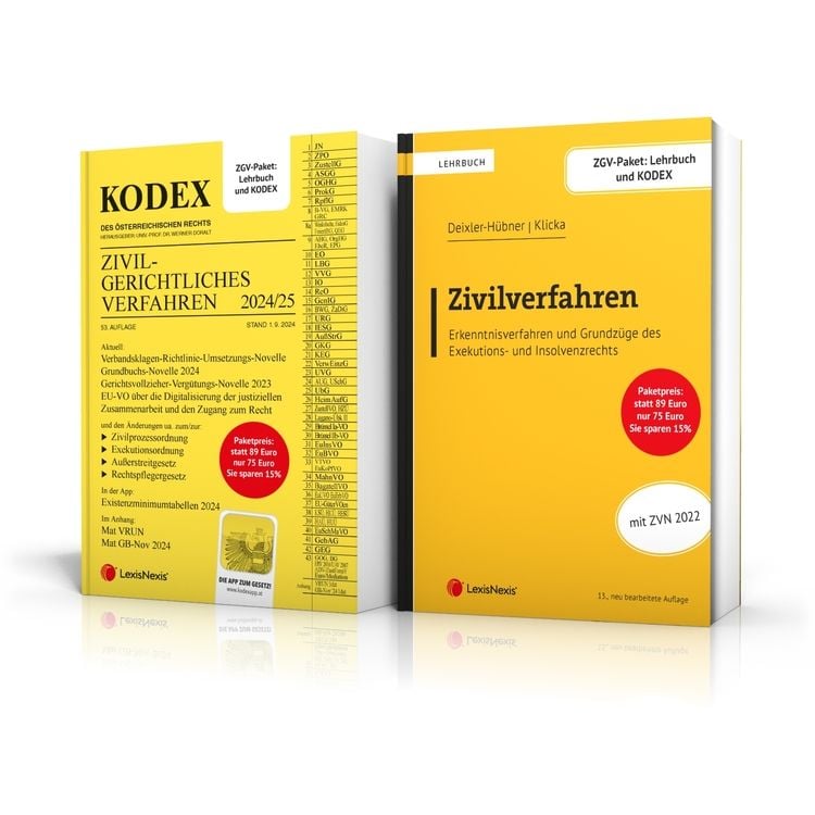 Bild vom Artikel PAKET ZGV - Lehrbuch Zivilverfahren & Kodex ZGV vom Autor Astrid Deixler-Hübner