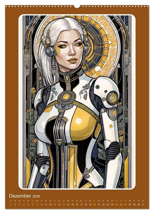 Produktbild: Weibliche Roboter (Wandkalender 2026 DIN A2 hoch), CALVENDO Monatskalender
