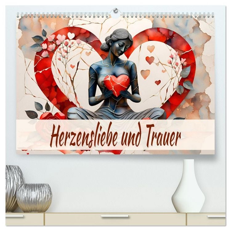 Produktbild: Herzensliebe und Trauer (hochwertiger Premium Wandkalender 2026 DIN A2 quer), Kunstdruck in Hochglanz