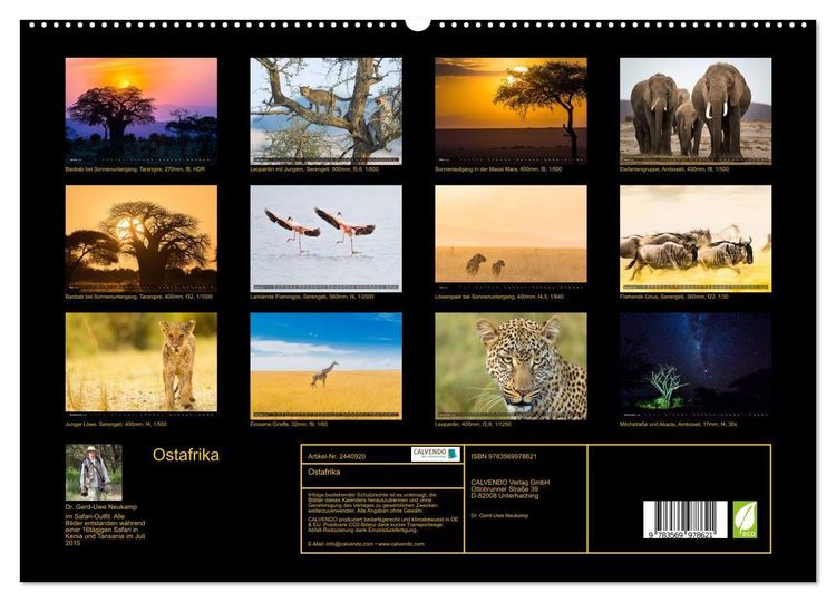 Produktbild: Ostafrika (hochwertiger Premium Wandkalender 2027 DIN A2 quer), Kunstdruck in Hochglanz