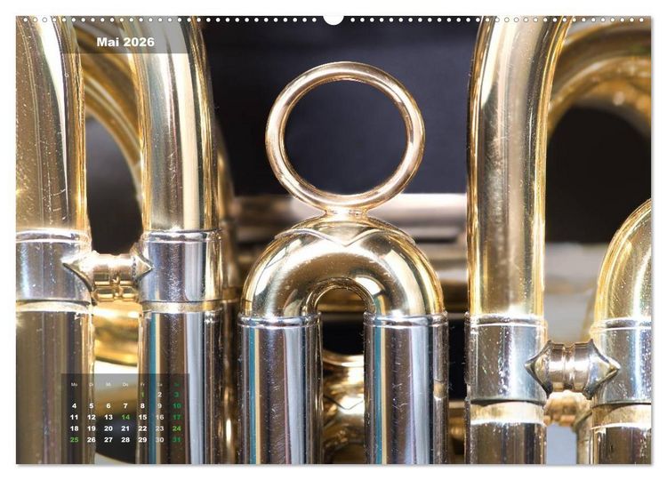 Produktbild: Das Horn, ein herrliches Instrument (hochwertiger Premium Wandkalender 2026 DIN A2 quer), Kunstdruck in Hochglanz