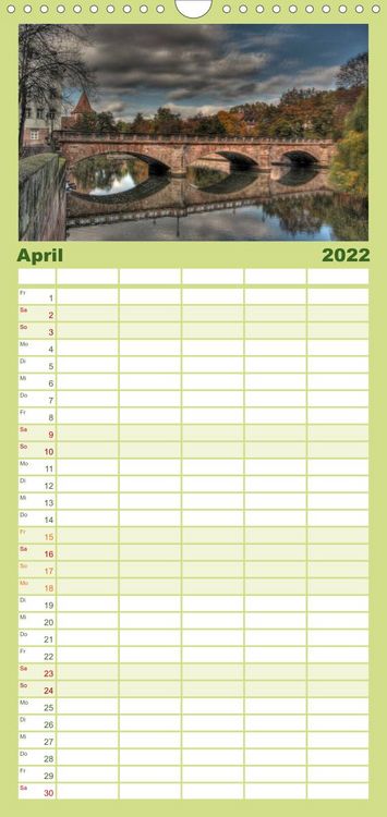 Produktbild: Familienplaner Meine Stadt N&uuml;rnberg (Wandkalender 2022 , 21 cm x 45 cm, hoch)