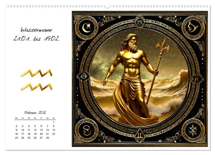 Produktbild: Ein Jahr in Gold (Wandkalender 2026 DIN A2 quer), CALVENDO Monatskalender