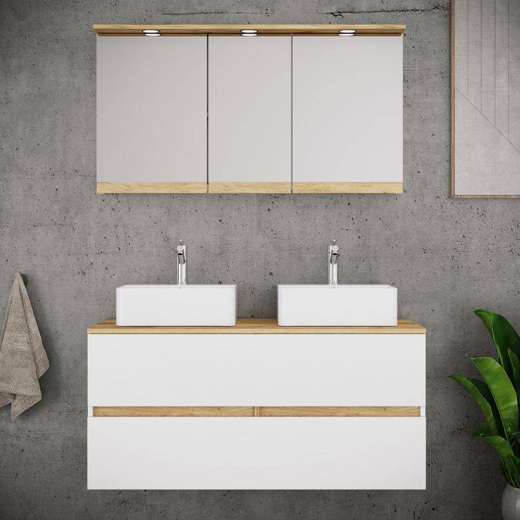 Produktbild: 4 tlg. Badm&ouml;bel-Set mit Waschbecken Cosila-A 111cm