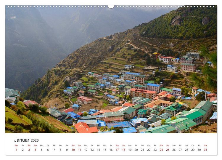 Produktbild: Nepal - Eine bezaubernde Reise nach Asien. (hochwertiger Premium Wandkalender 2026 DIN A2 quer), Kunstdruck in Hochglanz