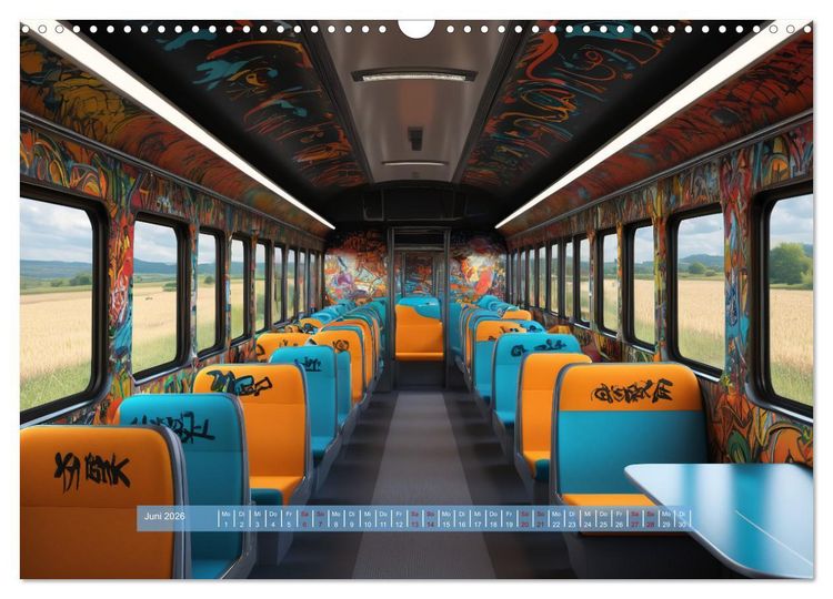 Produktbild: Graffiti Train (Wandkalender 2026 DIN A3 quer), CALVENDO Monatskalender