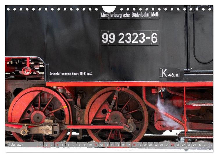 Produktbild: Molli- Mecklenburgische B&auml;derbahn (Wandkalender 2027 DIN A4 quer), CALVENDO Monatskalender