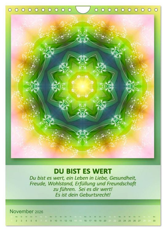Produktbild: Light Energy Mandalas - Kalender - Vol. 1 (Wandkalender 2026 DIN A4 hoch), CALVENDO Monatskalender
