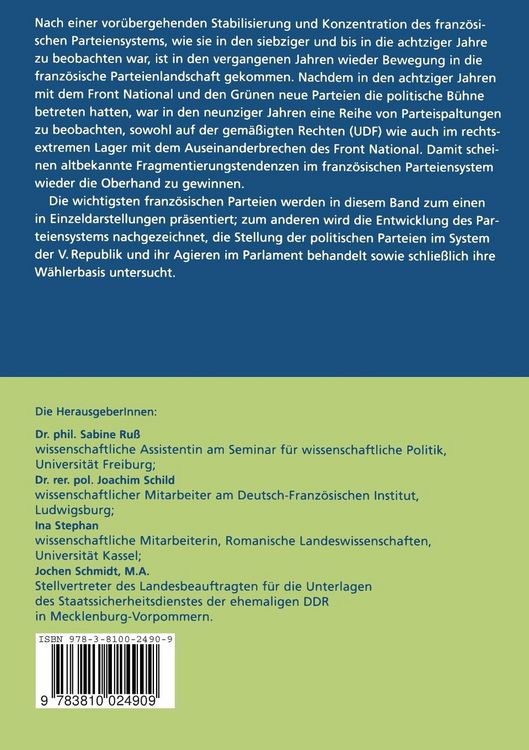 Produktbild: Parteien in Frankreich