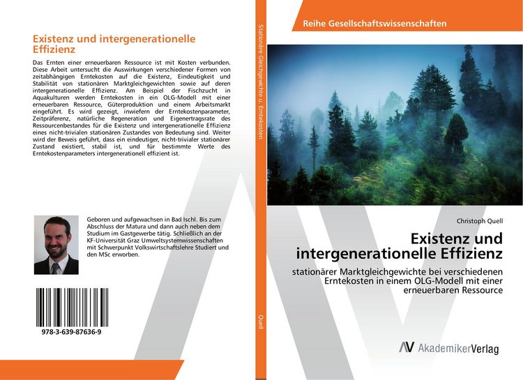 Produktbild: Existenz und intergenerationelle Effizienz