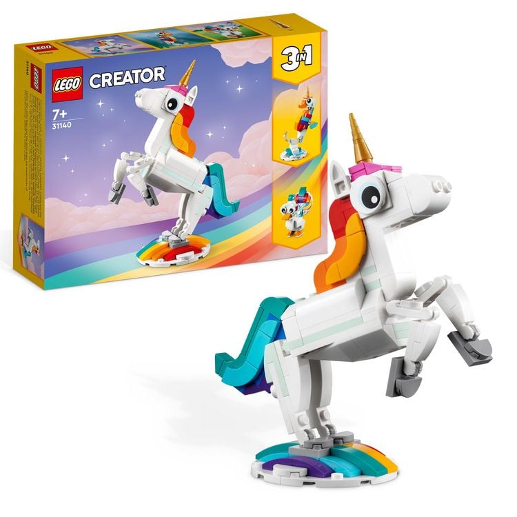 Produktbild: LEGO Creator 3in1 31140 Magisches Einhorn, Spielzeug mit Tierfiguren