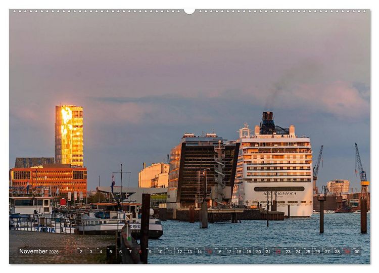 Produktbild: Hamburg Hafen (hochwertiger Premium Wandkalender 2026 DIN A2 quer), Kunstdruck in Hochglanz