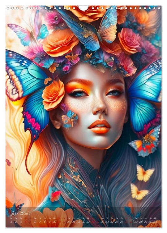 Produktbild: Mystische Frauen - G&ouml;ttinnen der Metamorphose (Wandkalender 2026 DIN A3 hoch), CALVENDO Monatskalender