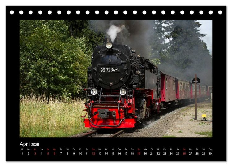 Produktbild: Dampferlebnis im Harz (Tischkalender 2026 DIN A5 quer), CALVENDO Monatskalender