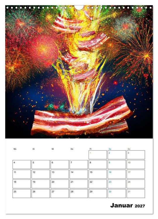 Produktbild: Bacon Kalender - Wir lieben Bacon (Wandkalender 2027 DIN A3 hoch), CALVENDO Monatskalender