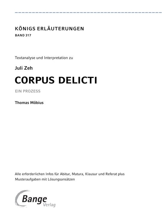 Produktbild: Corpus Delicti von Juli Zeh