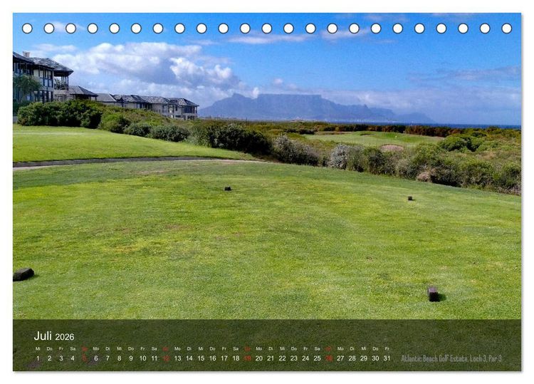 Produktbild: Golfpl&auml;tze Kapstadt (Tischkalender 2026 DIN A5 quer), CALVENDO Monatskalender