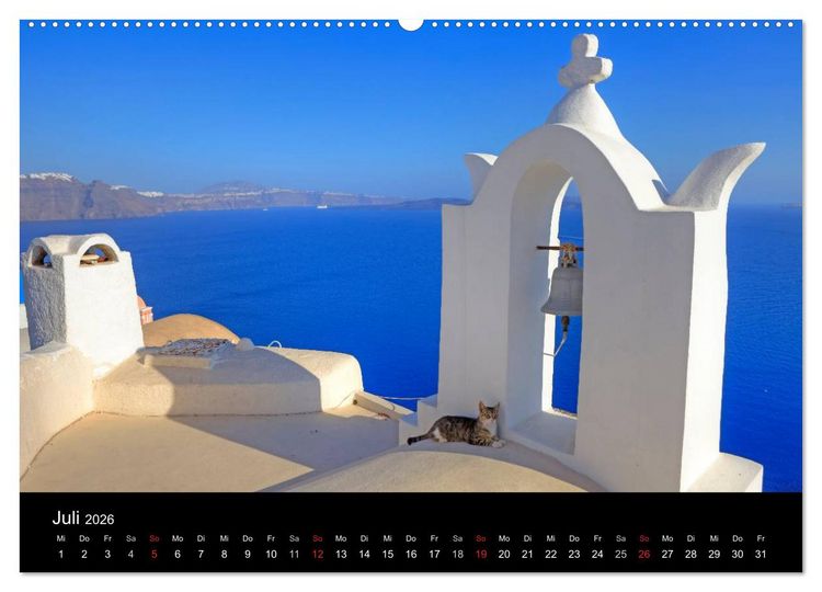 Produktbild: Die Kykladen (Wandkalender 2026 DIN A2 quer), CALVENDO Monatskalender