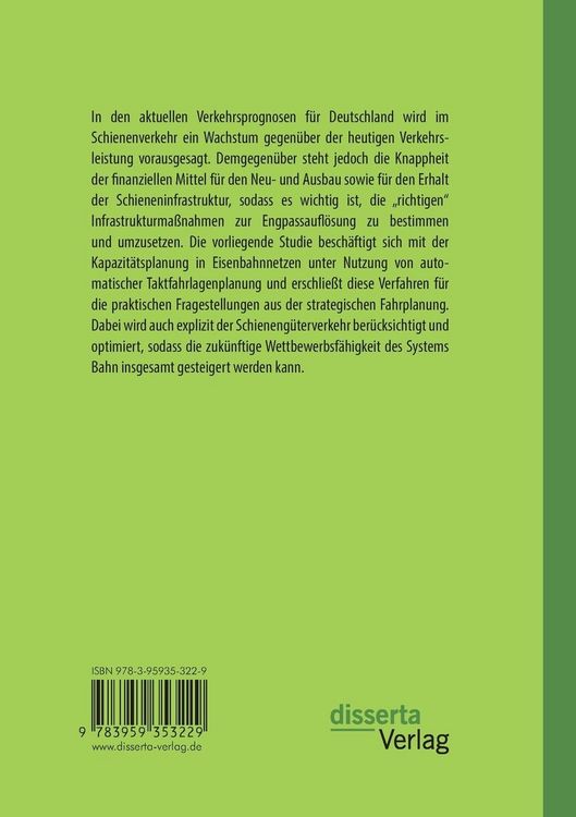 Produktbild: Strategische Planung und Optimierung der Kapazit&auml;t in Eisenbahnnetzen unter Nutzung von automatischer Taktfahrplanung