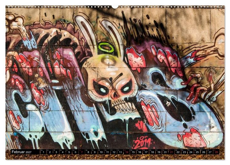 Produktbild: Streetart am Wiener Donaukanal (Wandkalender 2027 DIN A2 quer), CALVENDO Monatskalender