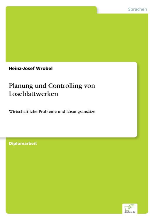 Produktbild: Planung und Controlling von Loseblattwerken