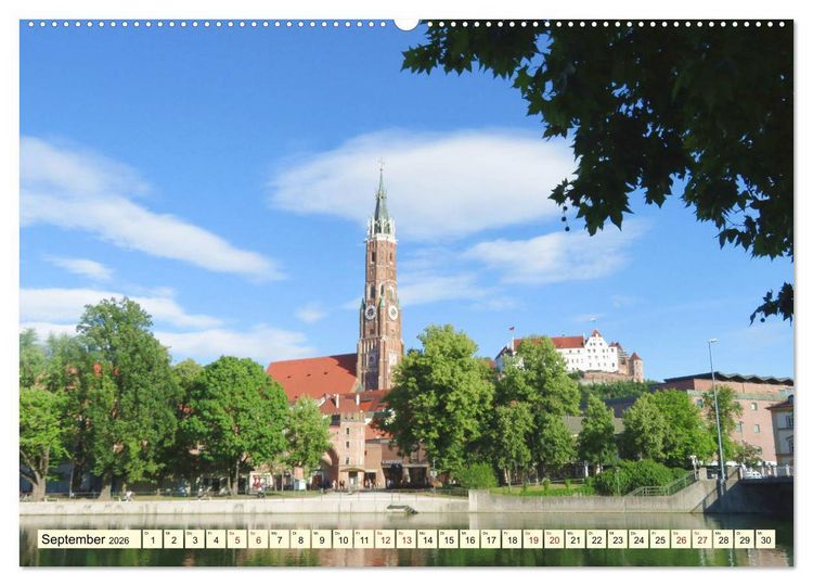 Produktbild: Unterwegs in Landshut (hochwertiger Premium Wandkalender 2026 DIN A2 quer), Kunstdruck in Hochglanz