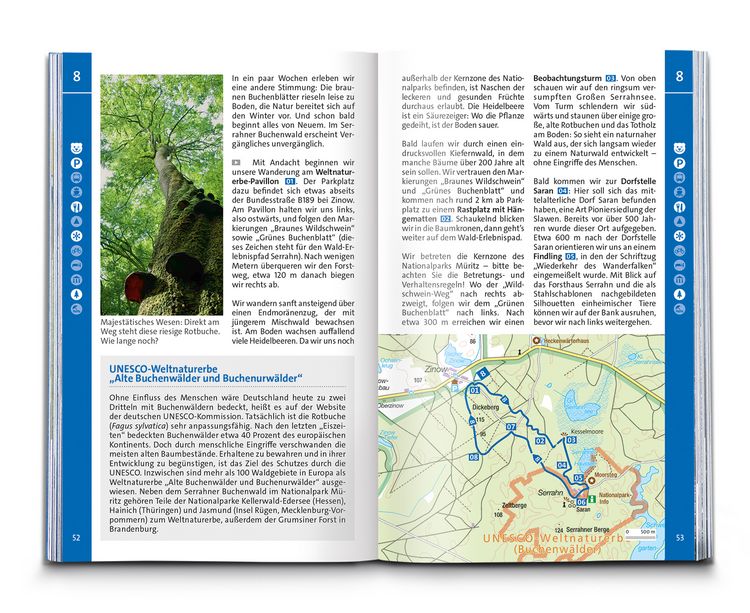 Produktbild: KOMPASS Wanderf&uuml;hrer Mecklenburgische Seenplatte, Land der 1000 Seen mit Nationalpark M&uuml;ritz, 55 Touren mit Extra-Tourenkarte