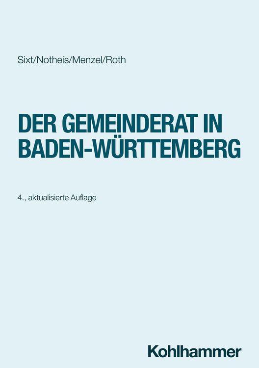 Produktbild: Der Gemeinderat in Baden-W&uuml;rttemberg