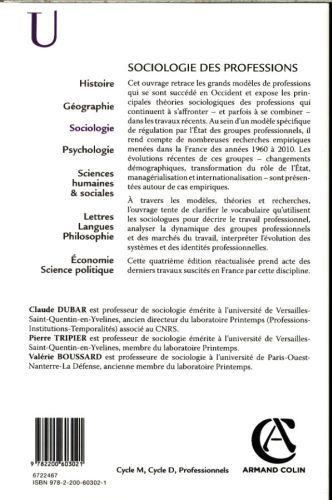Produktbild: Sociologie des professions - 4e ed.