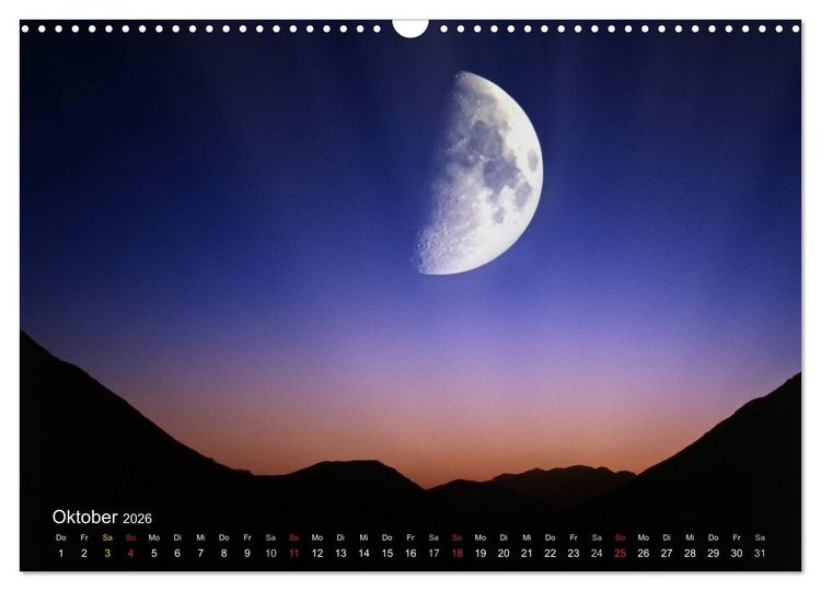 Produktbild: Mondnacht (Wandkalender 2026 DIN A3 quer), CALVENDO Monatskalender