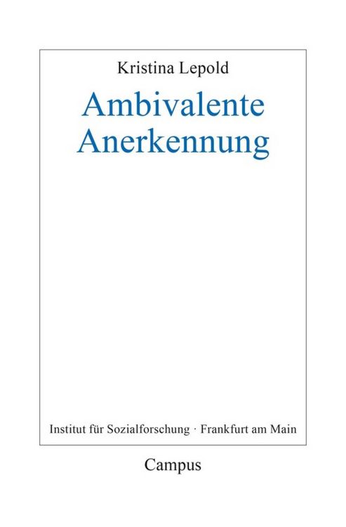 Produktbild: Ambivalente Anerkennung