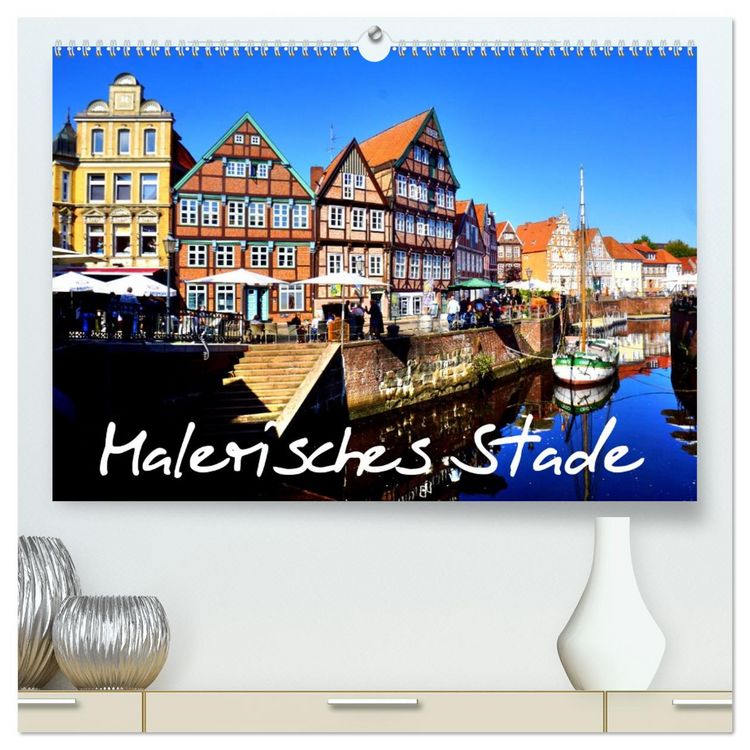 Produktbild: Malerisches Stade (hochwertiger Premium Wandkalender 2026 DIN A2 quer), Kunstdruck in Hochglanz
