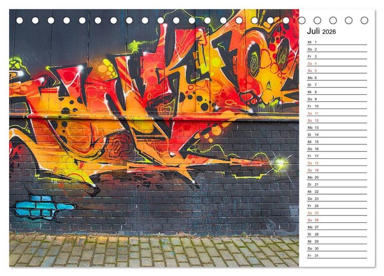 Produktbild: Graffiti (Tischkalender 2026 DIN A5 quer), CALVENDO Monatskalender