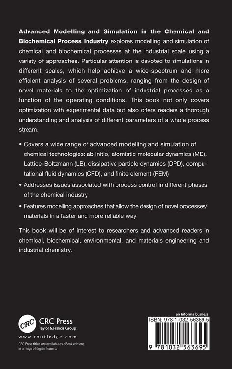 Produktbild: Advanced Modelling and Simulation in the Chemical and Biochemical Process Industry