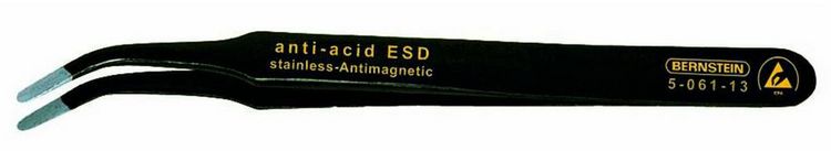 Produktbild: Bernstein Tools for Electronics 5-061-13 SMD-Pinzette 2ab SA Flach-breit, gebogen 115mm