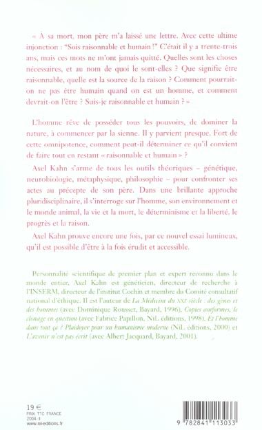 Produktbild: Raisonnable et humain ?