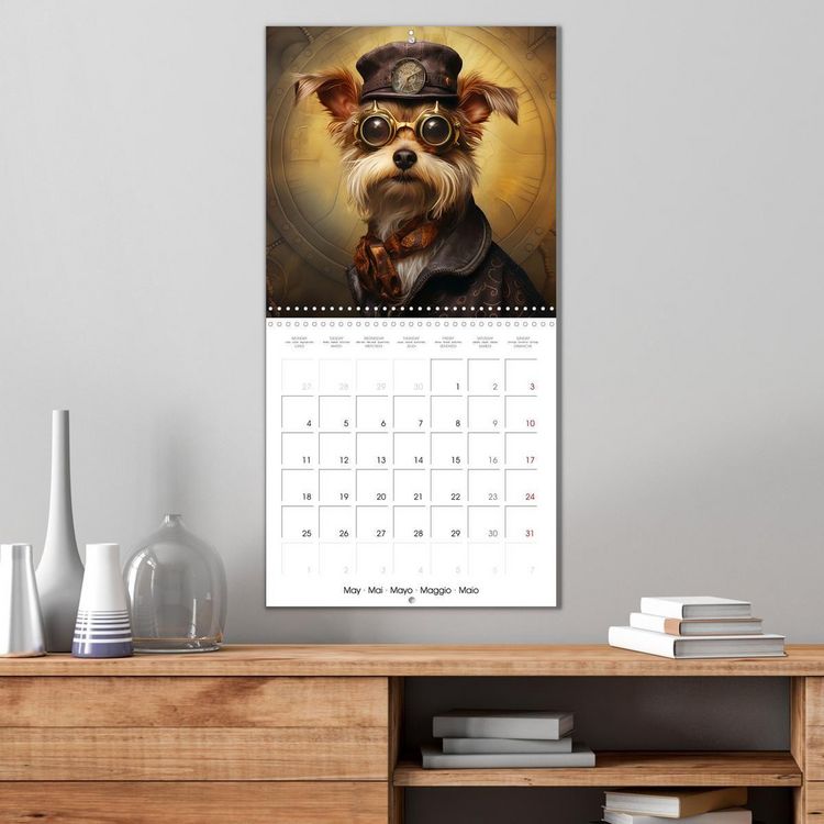 Produktbild: Des chiens styl&eacute;s (Calendrier mural carr&eacute; 2026 30x30 cm) Calendrier double avec une page pour vos prises de notes