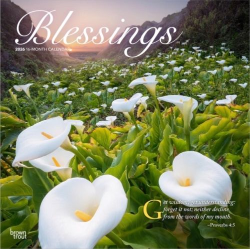 Produktbild: Blessings 2026 12 X 24 Inch (Hanging) Monthly Square Wall Calendar Plastic-Free