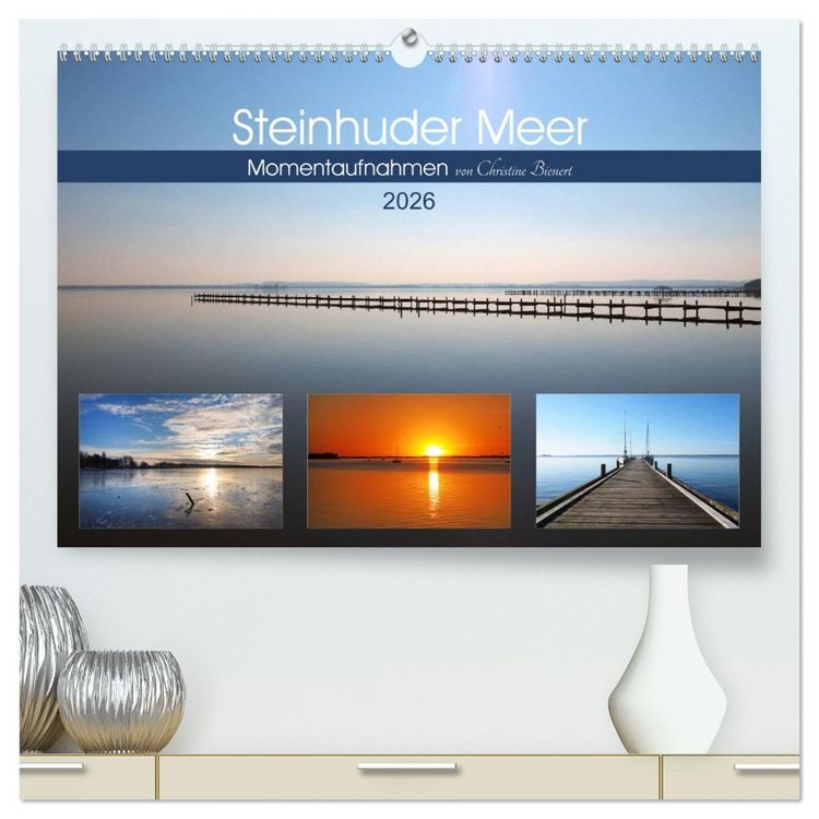 Produktbild: Steinhuder Meer, Momentaufnahmen von Christine Bienert (hochwertiger Premium Wandkalender 2026 DIN A2 quer), Kunstdruck in Hochglanz