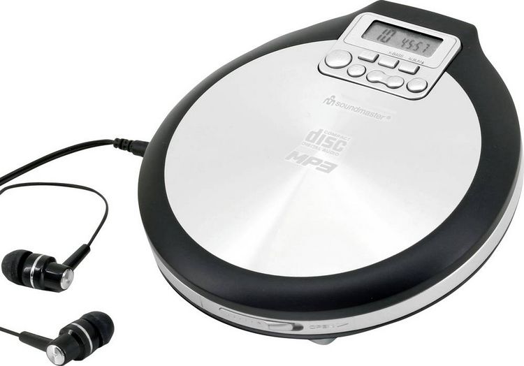 Produktbild: SoundMaster CD9220 Tragbarer CD-Player CD, CD-R, CD-RW, MP3 Akku-Ladefunktion Schwarz, Grau