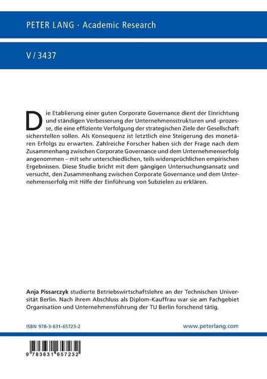 Produktbild: Corporate Governance und Unternehmenserfolg
