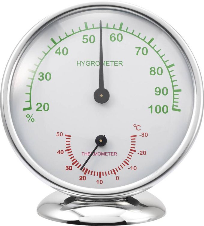 Produktbild: Renkforce 6510 Alu Thermo-/Hygrometer Aluminium 6510 Alu