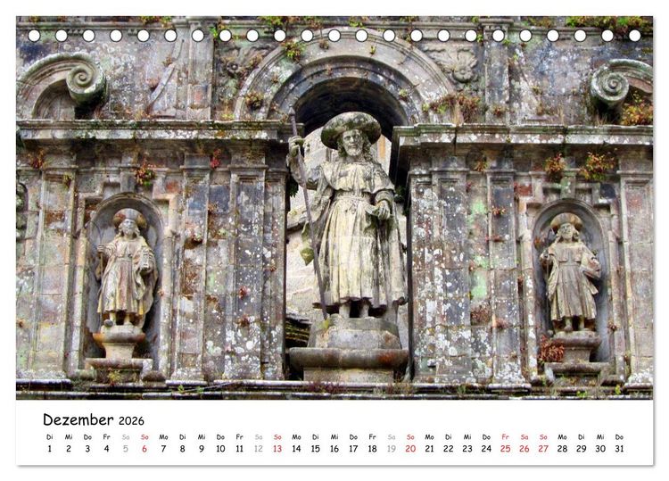 Produktbild: Jakobsweg - Camino Portugues (Tischkalender 2026 DIN A5 quer), CALVENDO Monatskalender