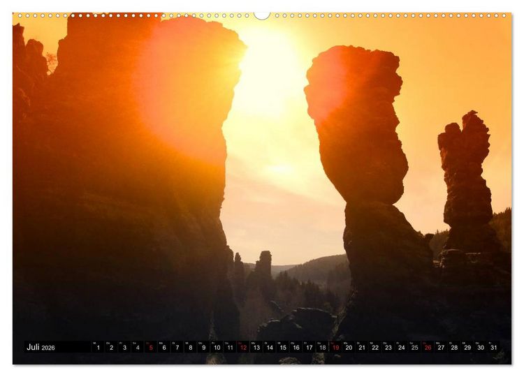 Produktbild: Bilder aus dem Nationalpark S&auml;chsische Schweiz (Wandkalender 2026 DIN A2 quer), CALVENDO Monatskalender