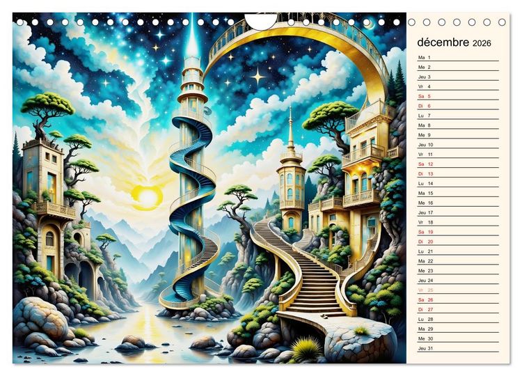 Produktbild: Sentiers magiques (Calendrier mural 2026 DIN A4 vertical), CALVENDO calendrier mensuel