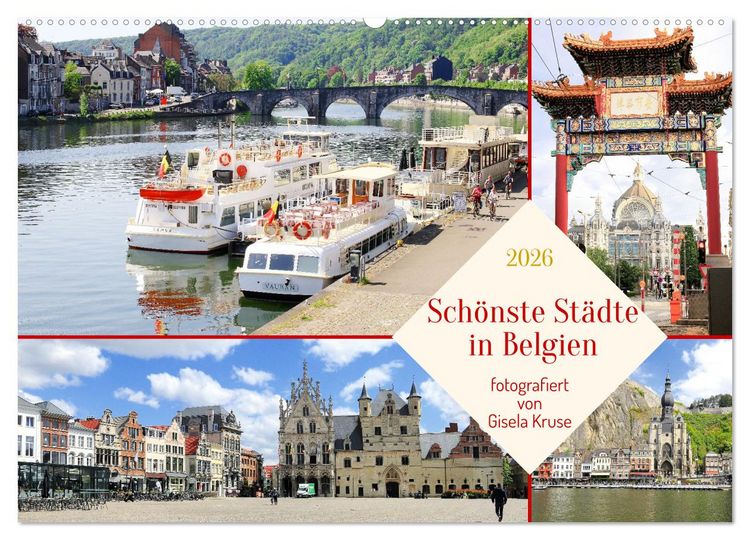Produktbild: Sch&ouml;nste St&auml;dte in Belgien (Wandkalender 2026 DIN A2 quer), CALVENDO Monatskalender