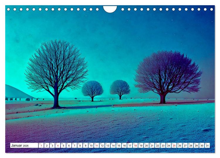 Produktbild: Der Lauf des Jahres dargestellt mit Naiver Kunst (Wandkalender 2026 DIN A4 quer), CALVENDO Monatskalender