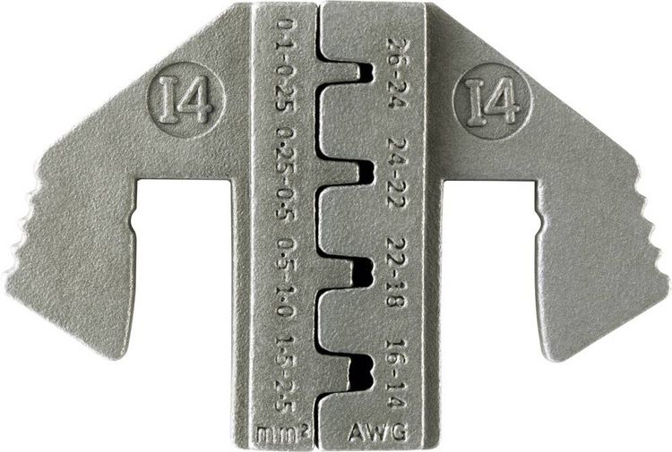 Produktbild: TOOLCRAFT PLE-0I4 Crimp-Eins&auml;tze Flachstecker Quetschbereich: 0.1 bis 2.5 mm&sup2; Passend f&uuml;r Marke (Zangen): TOOLCRAFT PZ-500