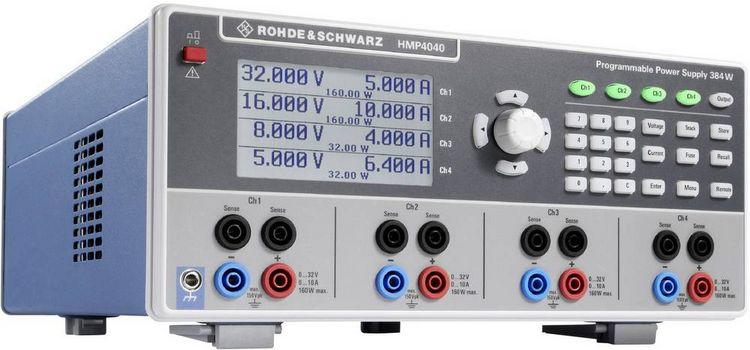 Produktbild: Rohde & Schwarz HMP4040 Labornetzger&auml;t, einstellbar 32 V (max.) 10 A (max.) 384 W fernsteuerbar, programmierbar Anzahl Ausg&auml;nge 4 x