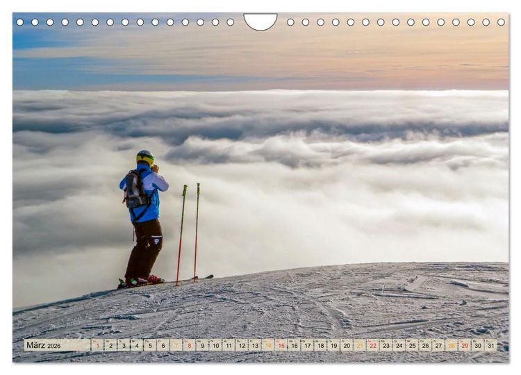 Produktbild: Skifahren - so sch&ouml;n (Wandkalender 2026 DIN A4 quer), CALVENDO Monatskalender